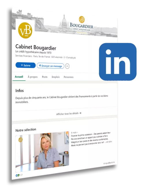 Page LinkedIn du Cabinet Bougardier